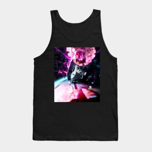 Astronaut Cyber Punk Neon City Tank Top